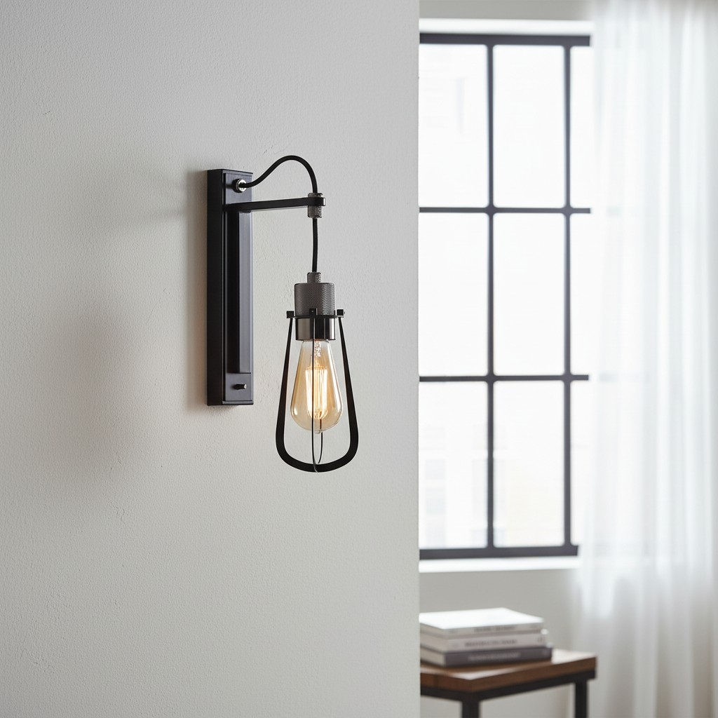 Readium Industrial Metal Wall Sconce - Modern Togle Switchg for Living Room and Study T888