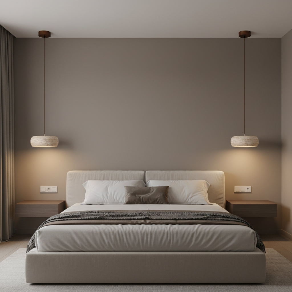Travertine Drum Pendant Lamp T1832