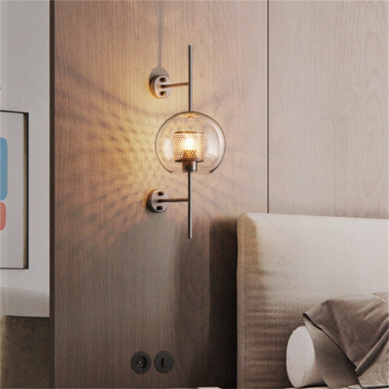 Vintage Modern Chiswick Glass Wall Lights for Bedside Living Room