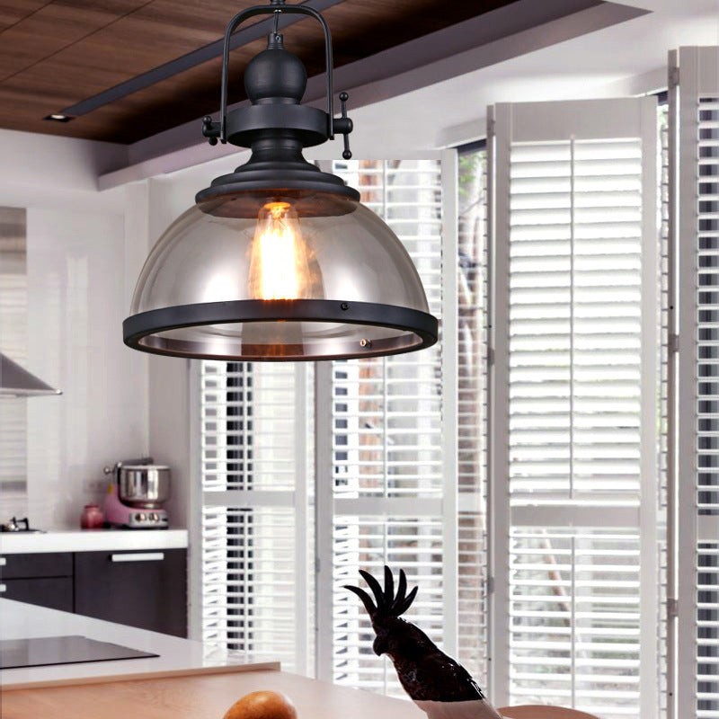 Modern Industrial Style Dome Glass Pendant Lamp M65