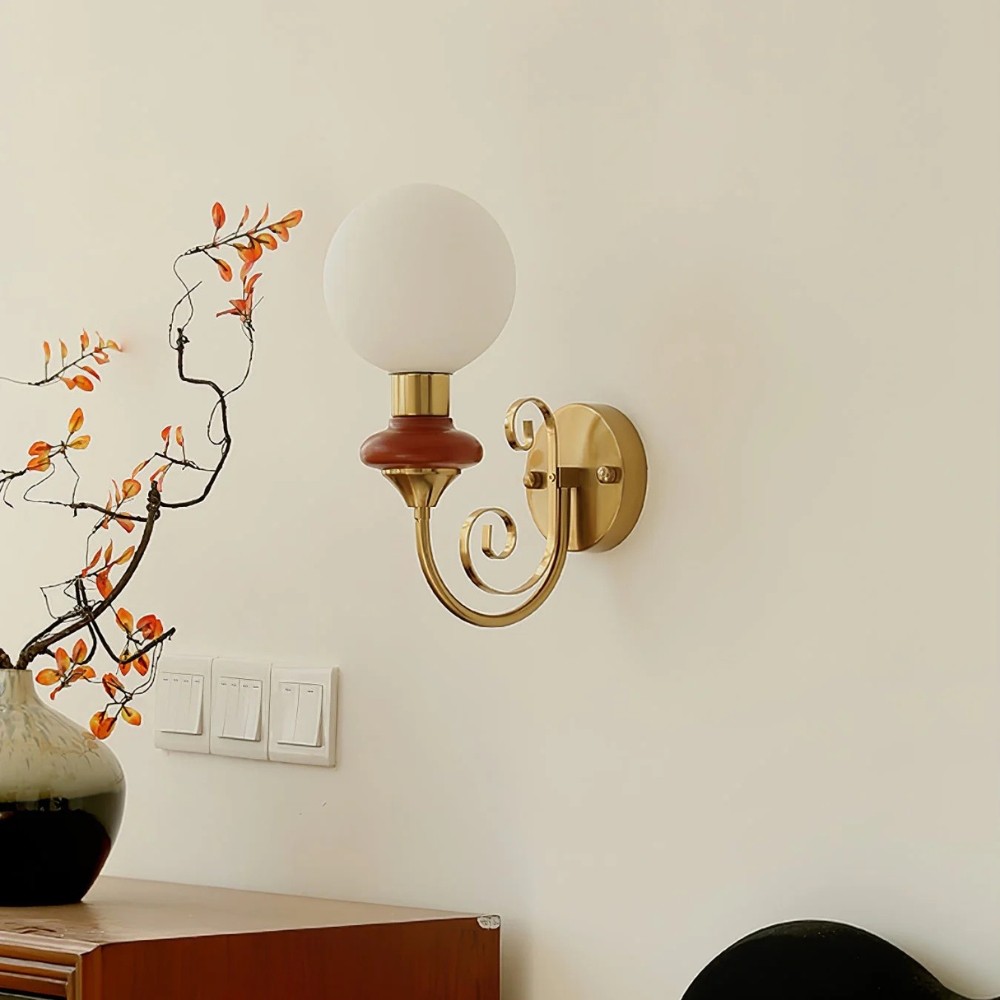 Elegant Wall Lamp with Sculptural Glow and Architectural Form S220