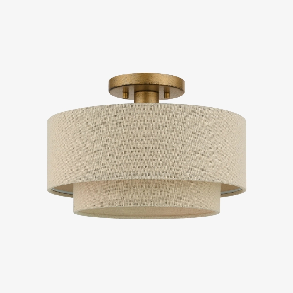 Lumeris Elegant Linen Blend Design Ceiling Light with Modern Style for Living Room T1224