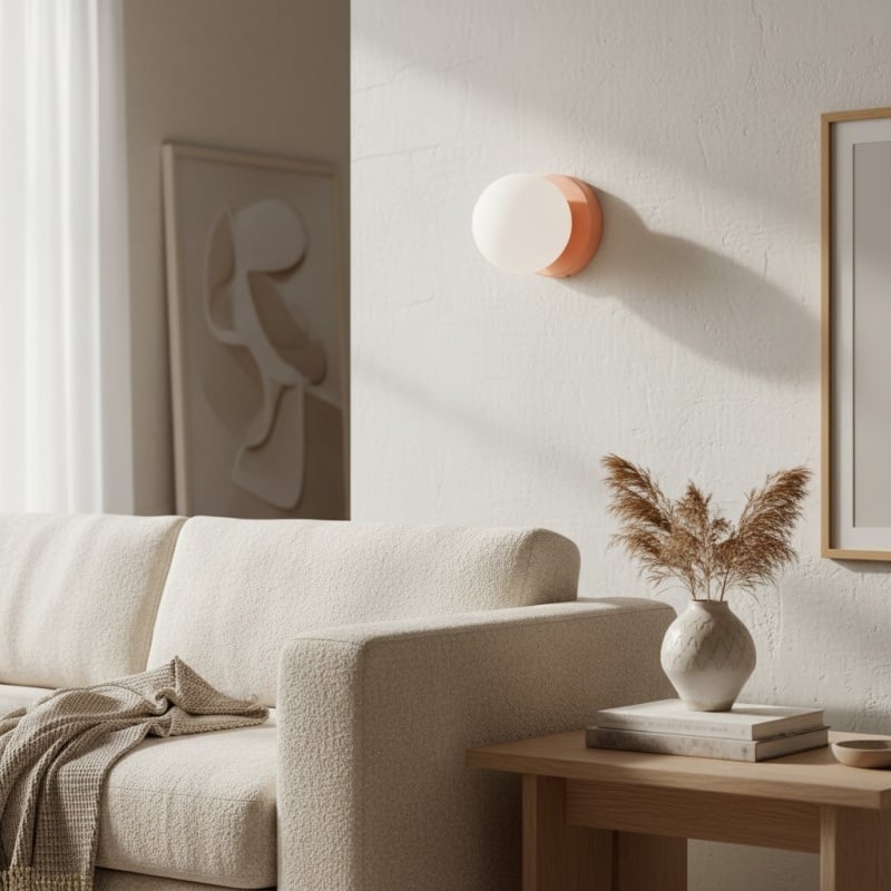 Nuevola Round Wall Lamp - Modern Metal and Glass for Hallways and Living Rooms T528