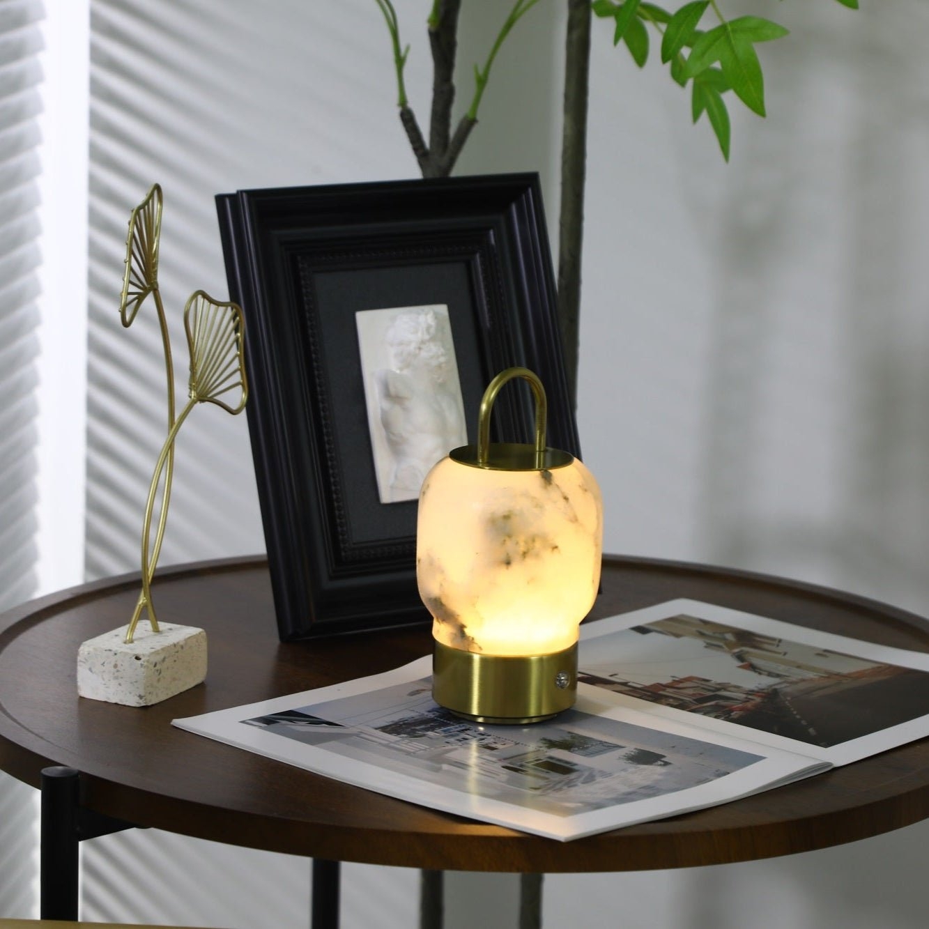 Alabaster Portable Rechargeable Table Lamp T1621