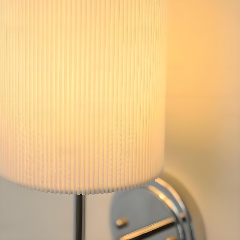 Cumoris Pleated Wall Lamp - French Inspired Bedside and Living Room Accent Light T2259