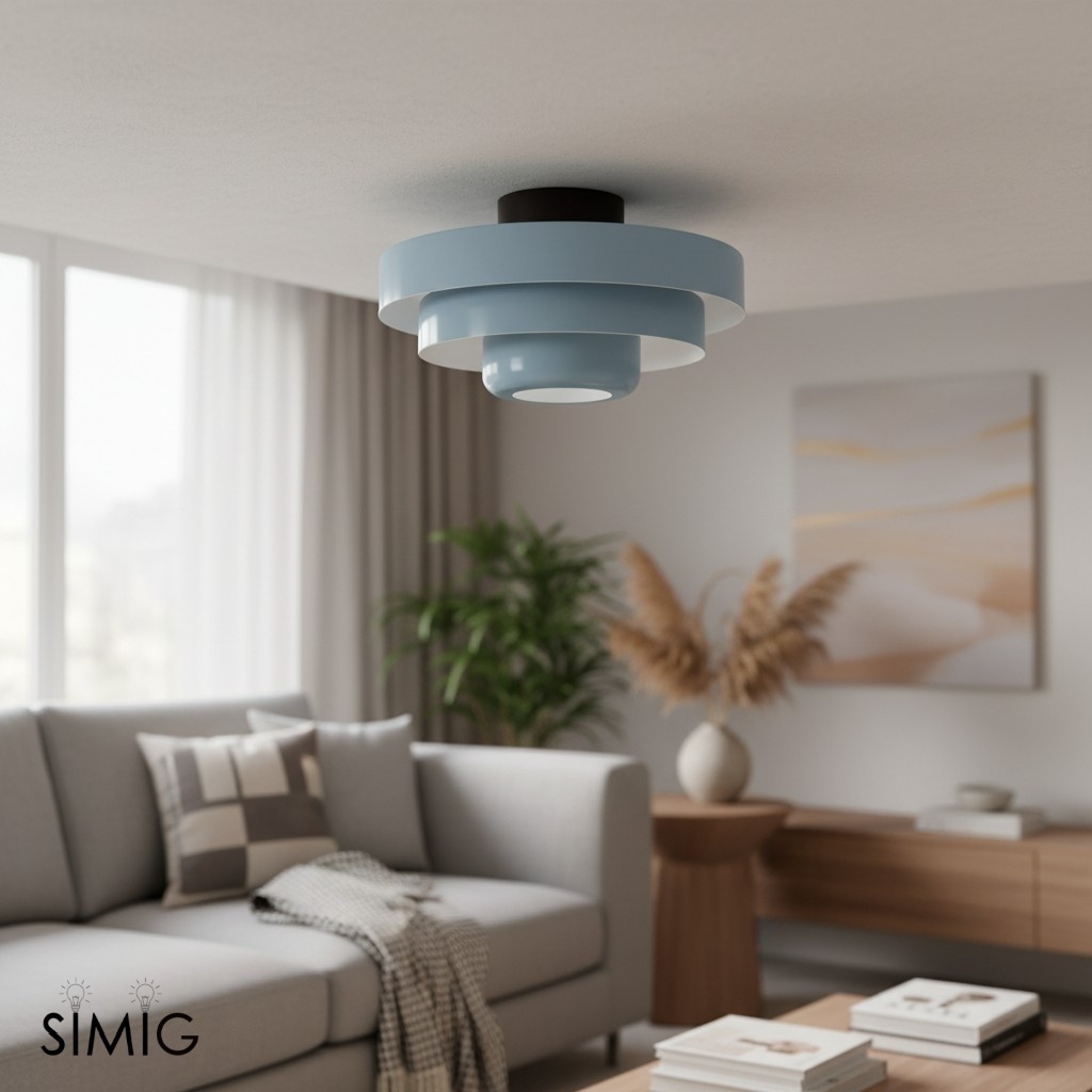 Veleora Triple Layer Disc Ceiling Light - Bauhaus Colorful Design S361