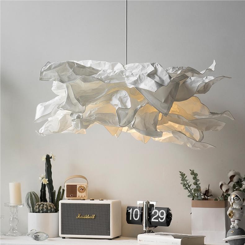 Cloud Shape Pendant Light Minimal Paper - Bedroom Ambient Lighting S137