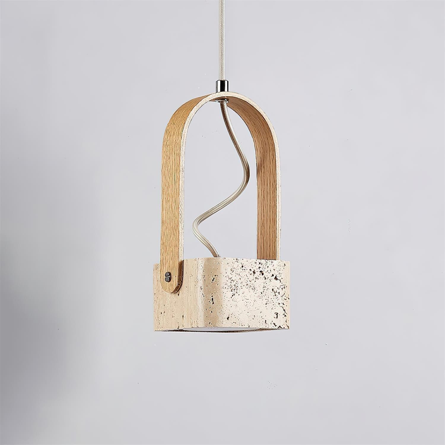 Geometric Yellow Travertine Pendant Lamp M267