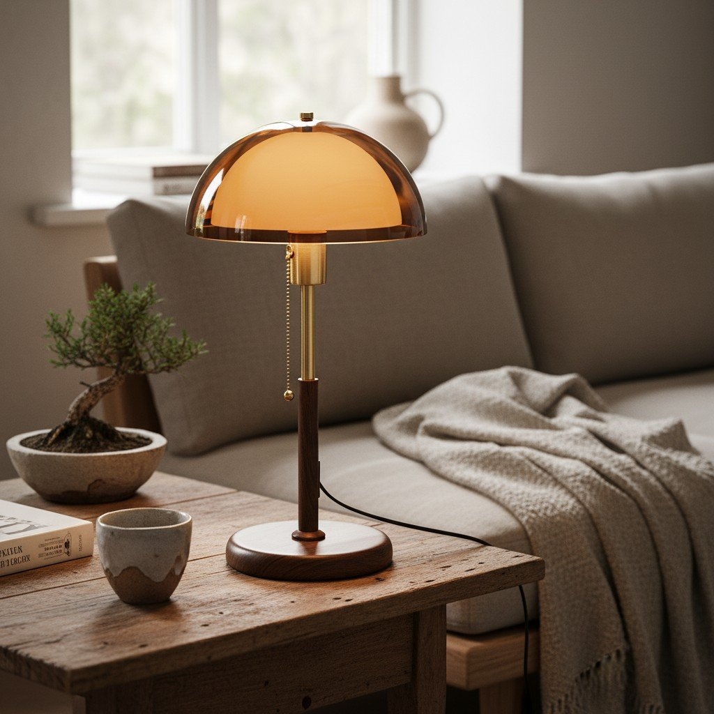 Afterglow Sunset Retro Rounded Shade Table Lamp - Bedroom Night Lamp T582