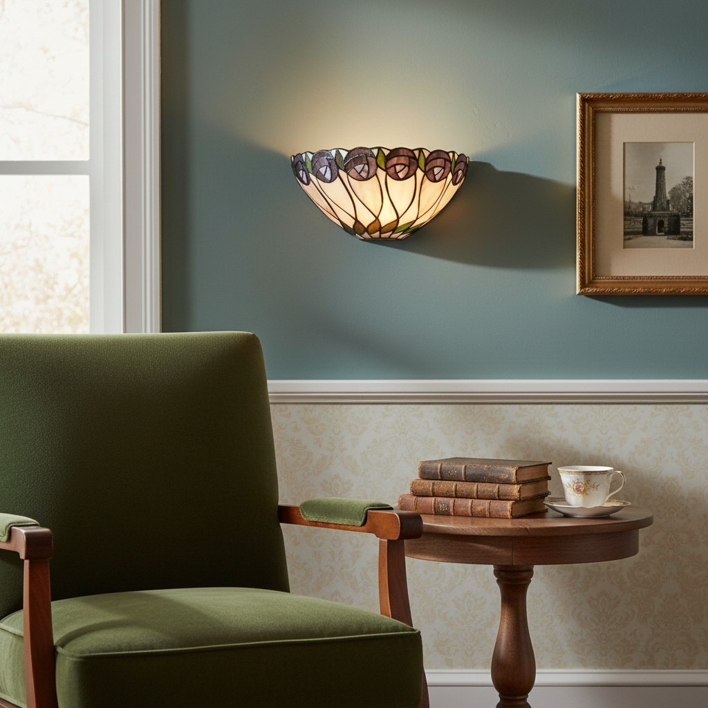TF Hutchinson Tiffany Wall Light – Stylish Art Deco Fit for Hallway T983