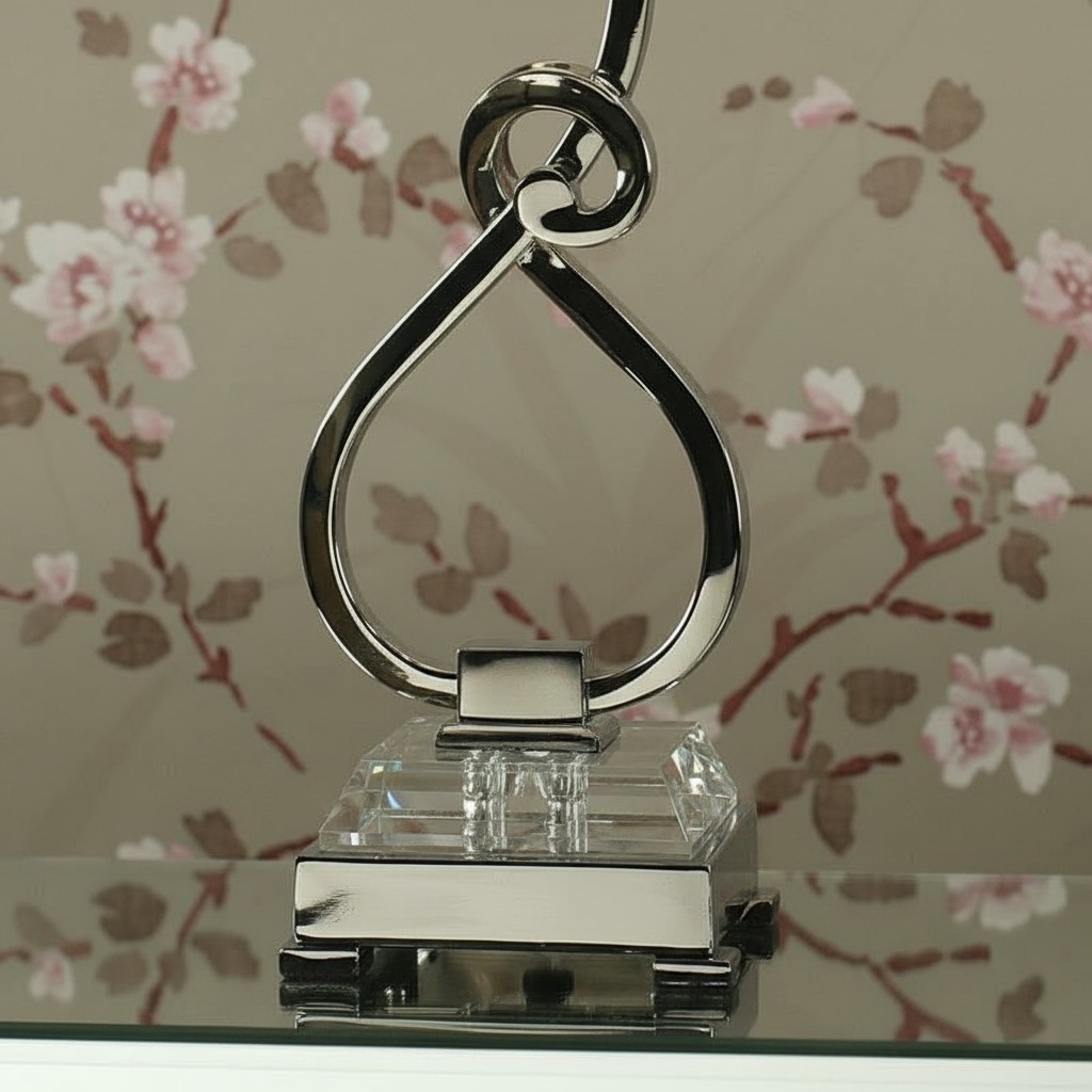 Talonis Decorative Crystal Table Lamp - Curved Metal Style for Home Interiors T951