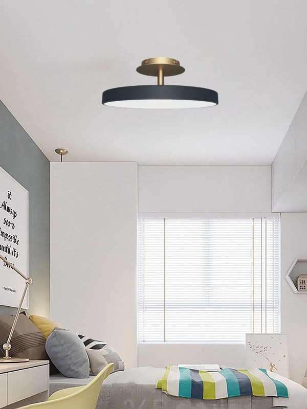 Round Flush Ceiling Lamp — Nordic Minimalist Light for Bedroom & Living G104