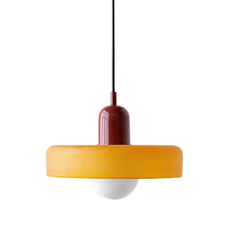 Morandi Glass Disc Orb Pendant Lamp S09