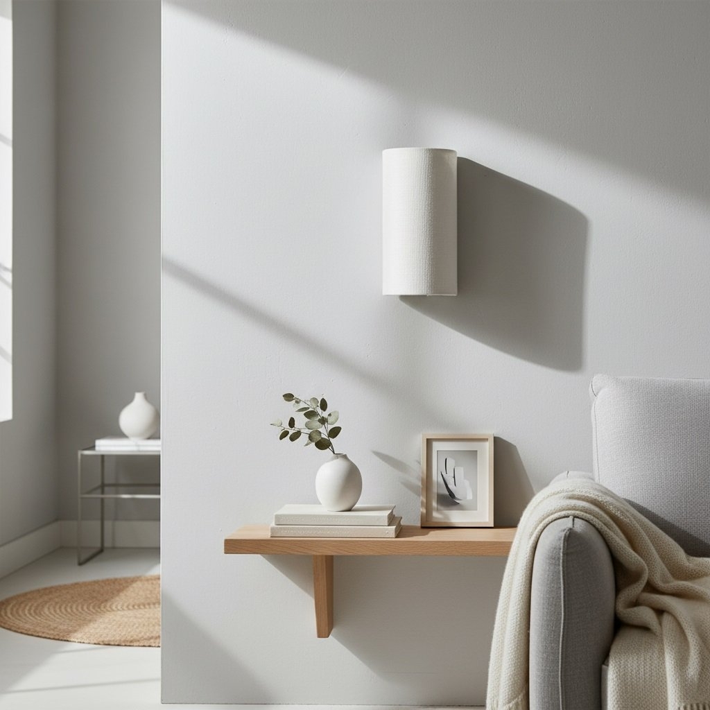 Linbron Soft Linen Wall Sconce - Minimalist Fabric Wall Light for Bedroom T478