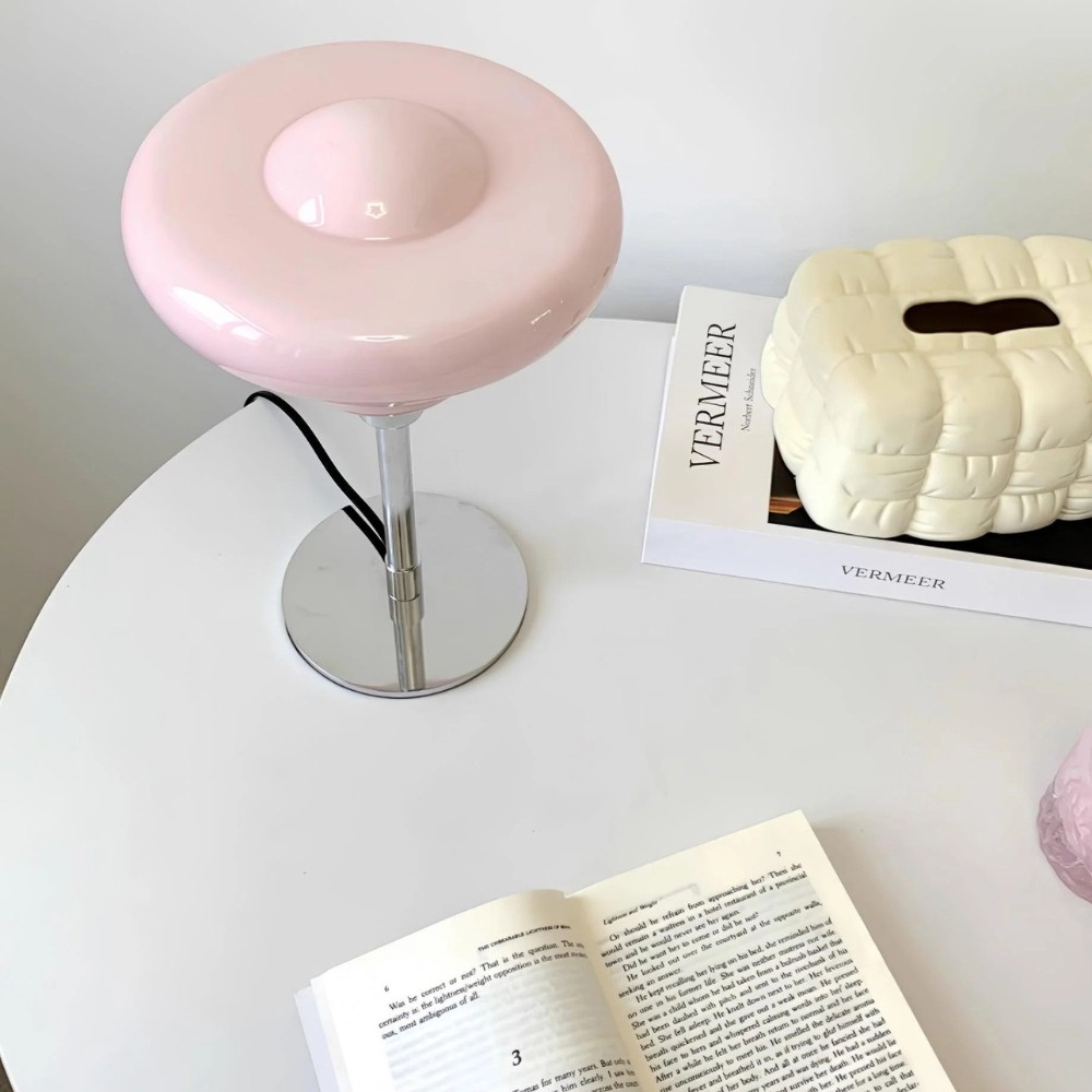 Modern Table Lamp Featuring Textured Glass Shade S247