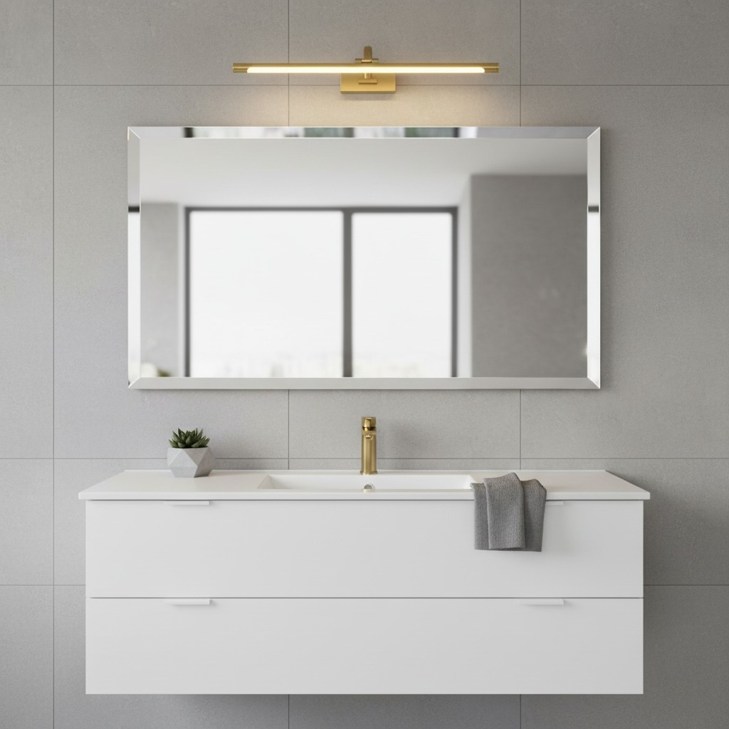 Mirror Front LED Brass Wall Lamp M556