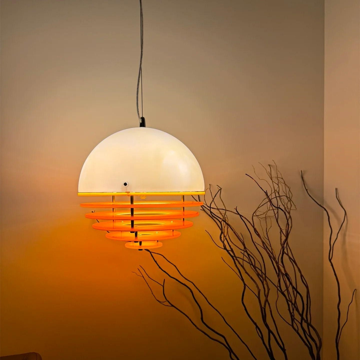 Bauhaus Sunset Pendant Lamp - Warm Ambient Lighting for Living Room S213