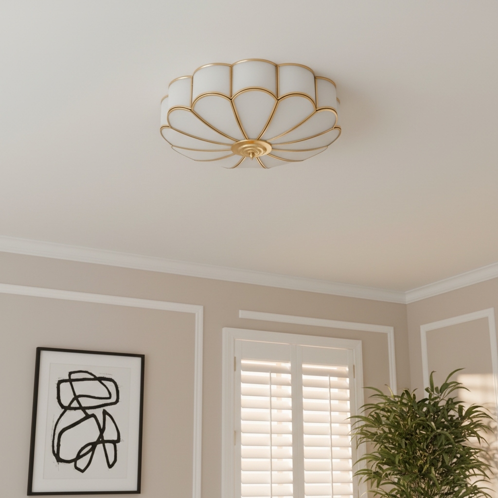 Silunavo Modern Ceiling Lamp with Floral Inspired Design for Living Room Statement T1079