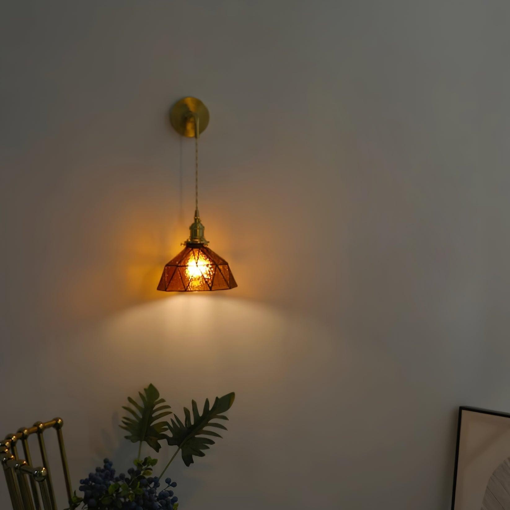 Retro Pastoral Glass Wall Lamp M109