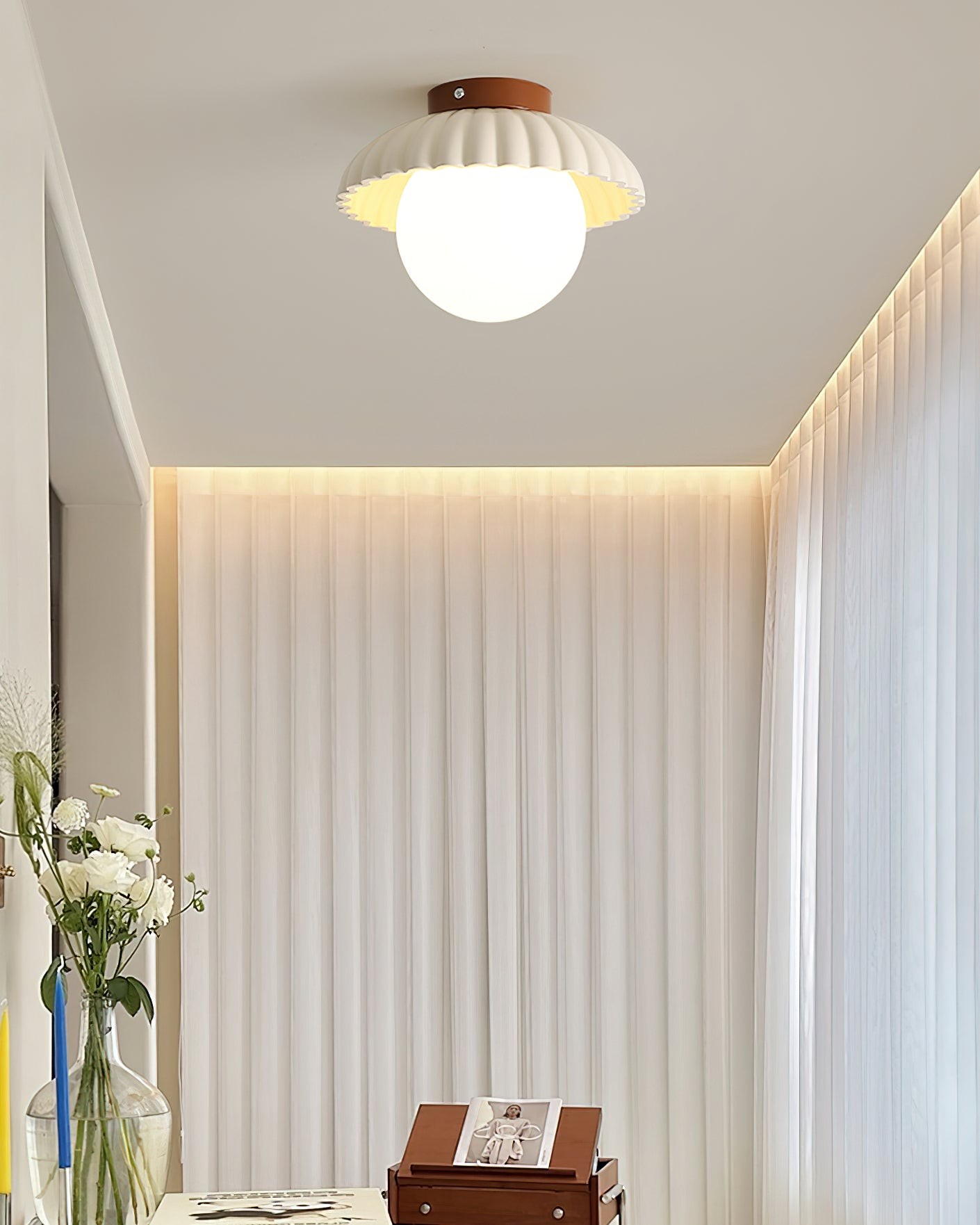 Alien Cream Glass Ceiling Light - Modern Nordic Ceiling Fixture M77