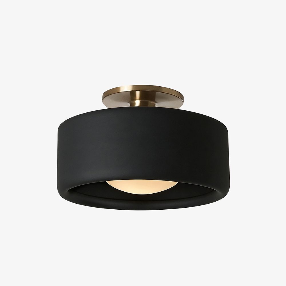 Cerova Elegant Round Porcelain Flush Mount Ceiling Light G86