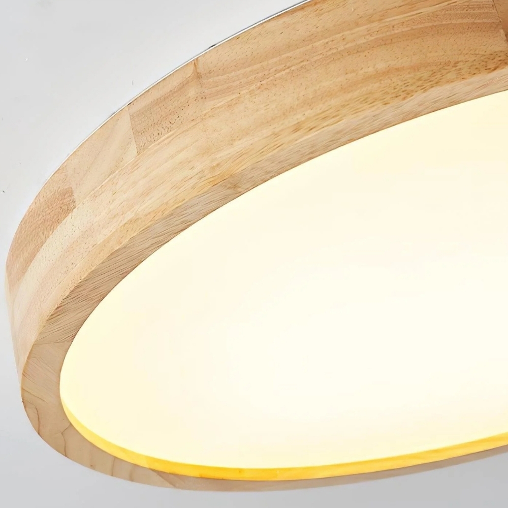 LignoForma Geometric Shape Ceiling Light - Contemporary Wood LED Ceiling for Bedroom and Lounge T1107