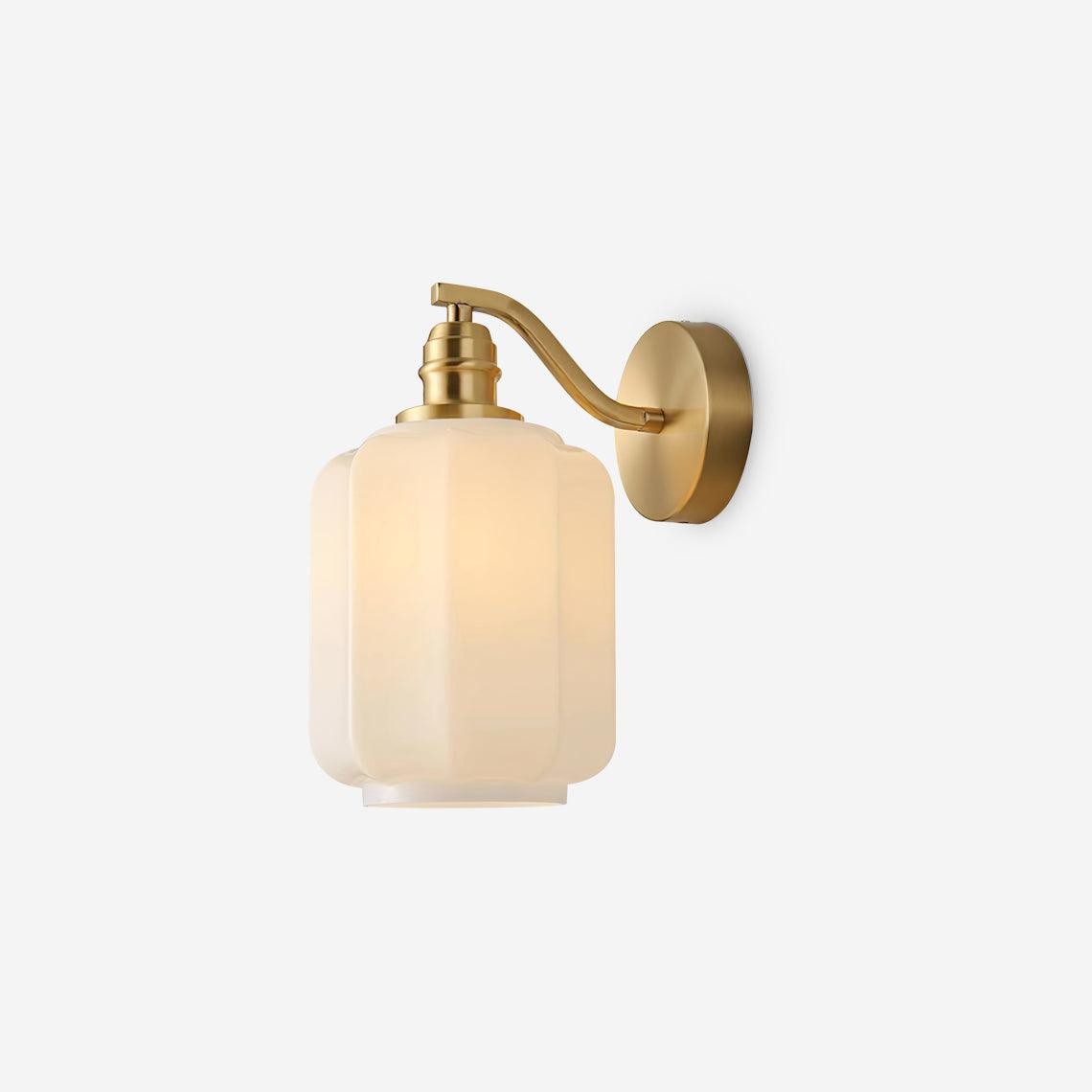Retro Brass and Glass Wall Lamp M151