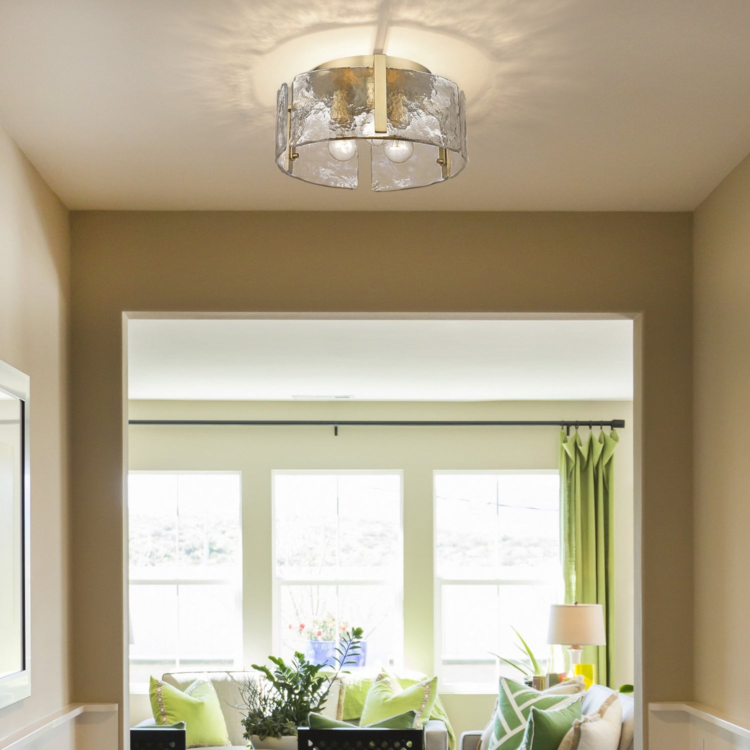 Nordic Light Luxury Flush Mount Ceiling Lamp for Living Room G27