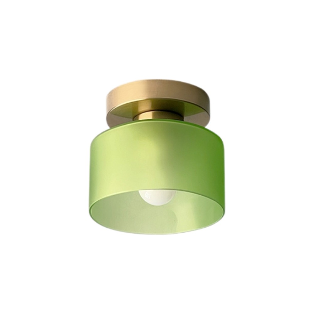 Morandi Cylinder Glass Ceiling Light – Colorful Touch For Hallway Spaces S216