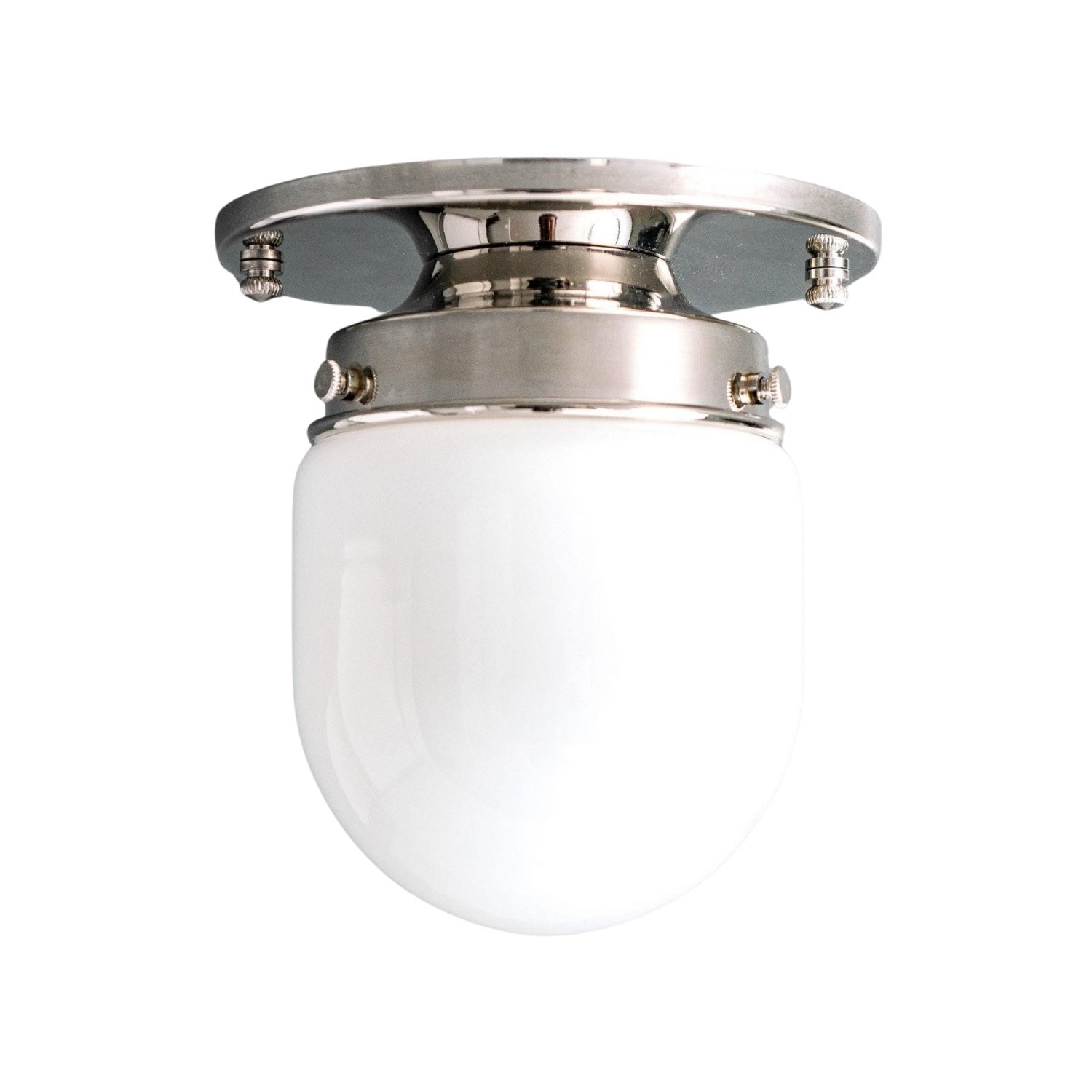 Opal Globe Ceiling and Wall Flush Mount - Art Deco Light for Corridor T300