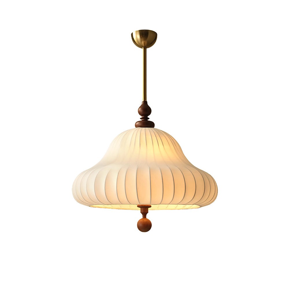 Modern Creative Retro Wabi-Sabi Style Fabric Wood Pendant Light M359