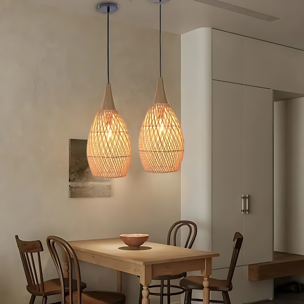 Handmade Rattan Tapestry Pendant Light T2063