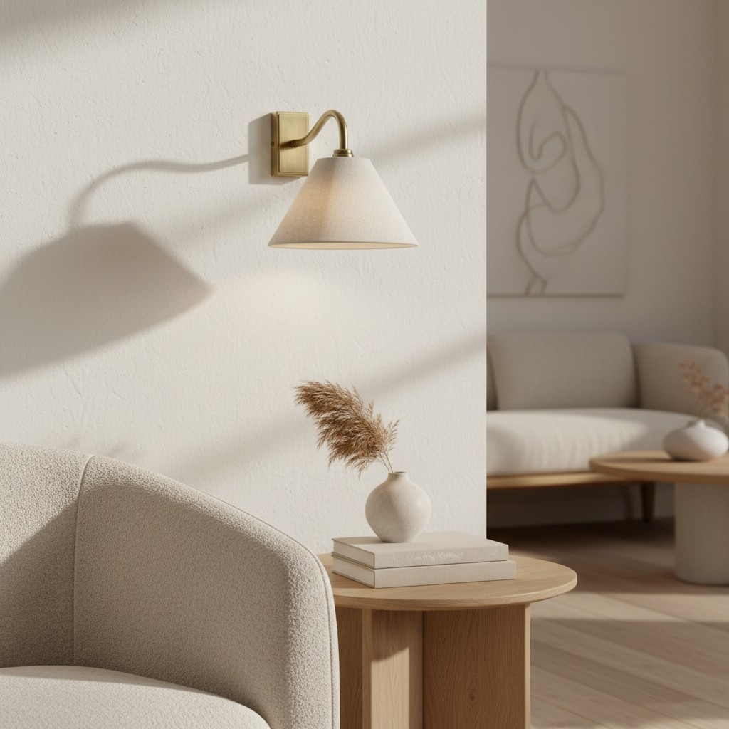 Lumweve Wall Light - Pleated Look Shade Refined Sconce for Corridor and Study T917