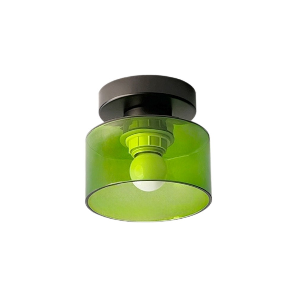 Morandi Cylinder Glass Ceiling Light – Colorful Touch For Hallway Spaces S216