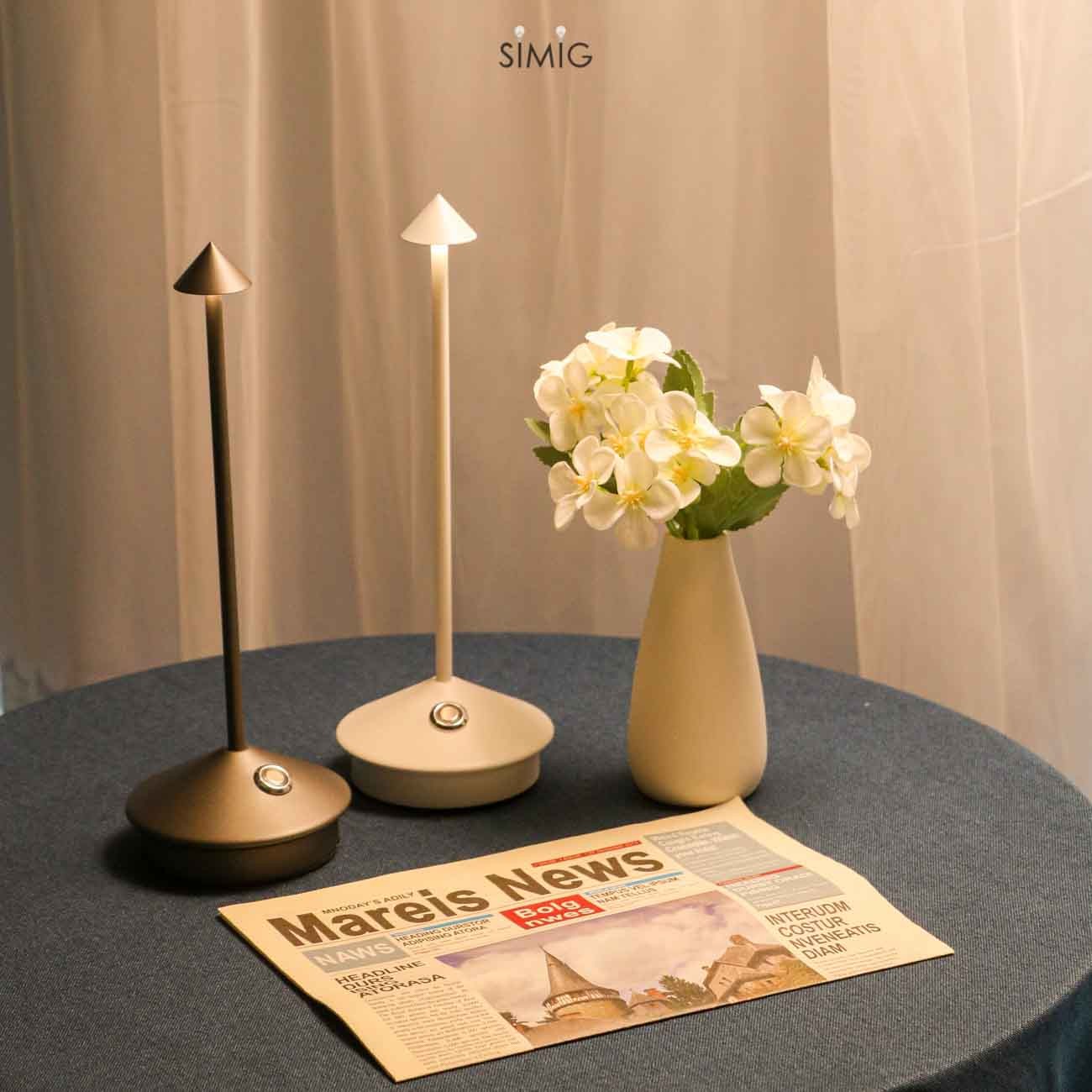 Glimma Rechargeable LED Table Lamp - Modern Portable Lamp for Living Room