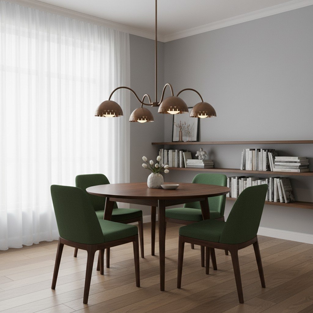 Lustrona Modern Chandelier - Artistic Metal Structure Statement Light for Living or Dining Areas T673
