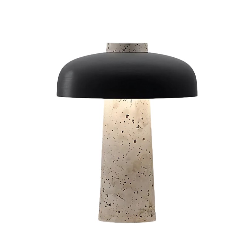 Mushroom Table Lamp - Modern Travertine for Bedroom M503