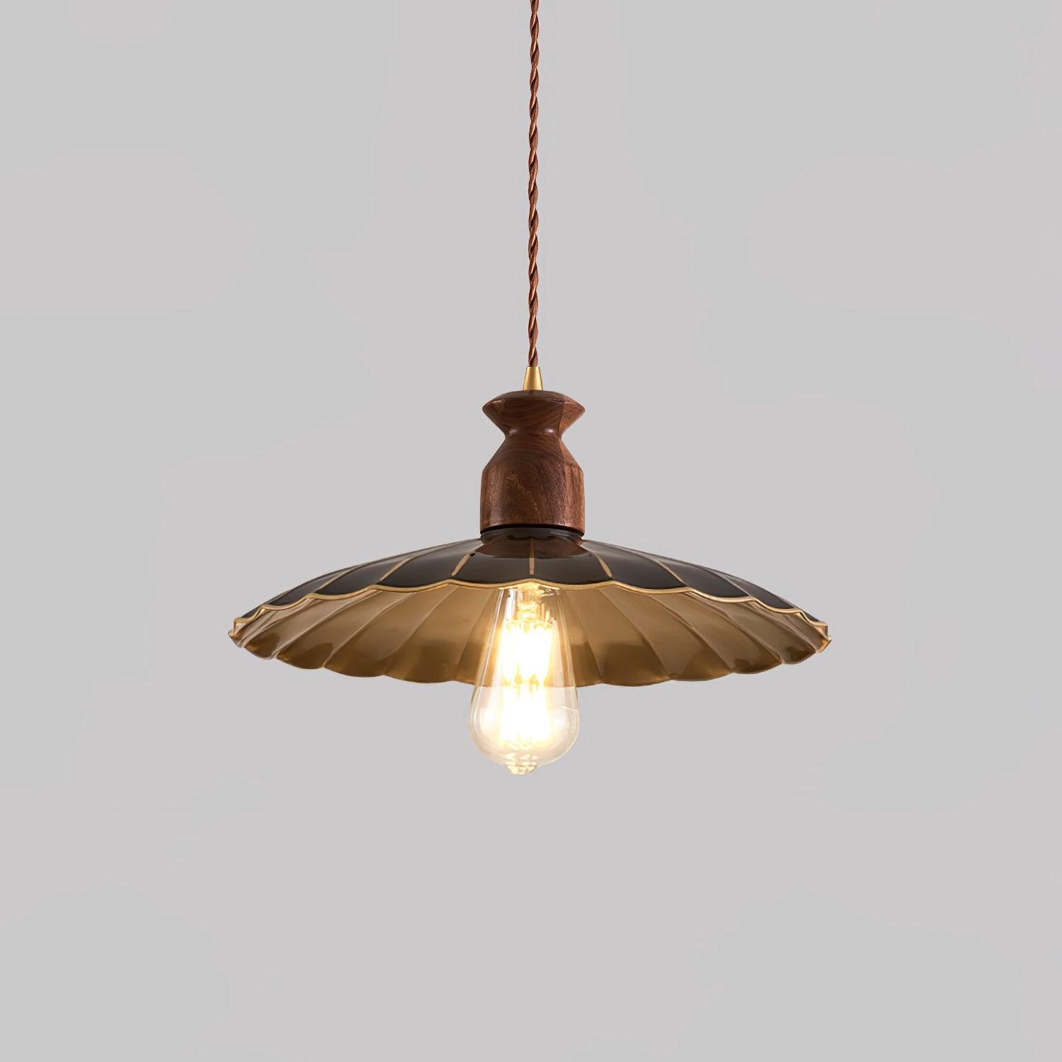 Brass Crest Pendant Light T1581