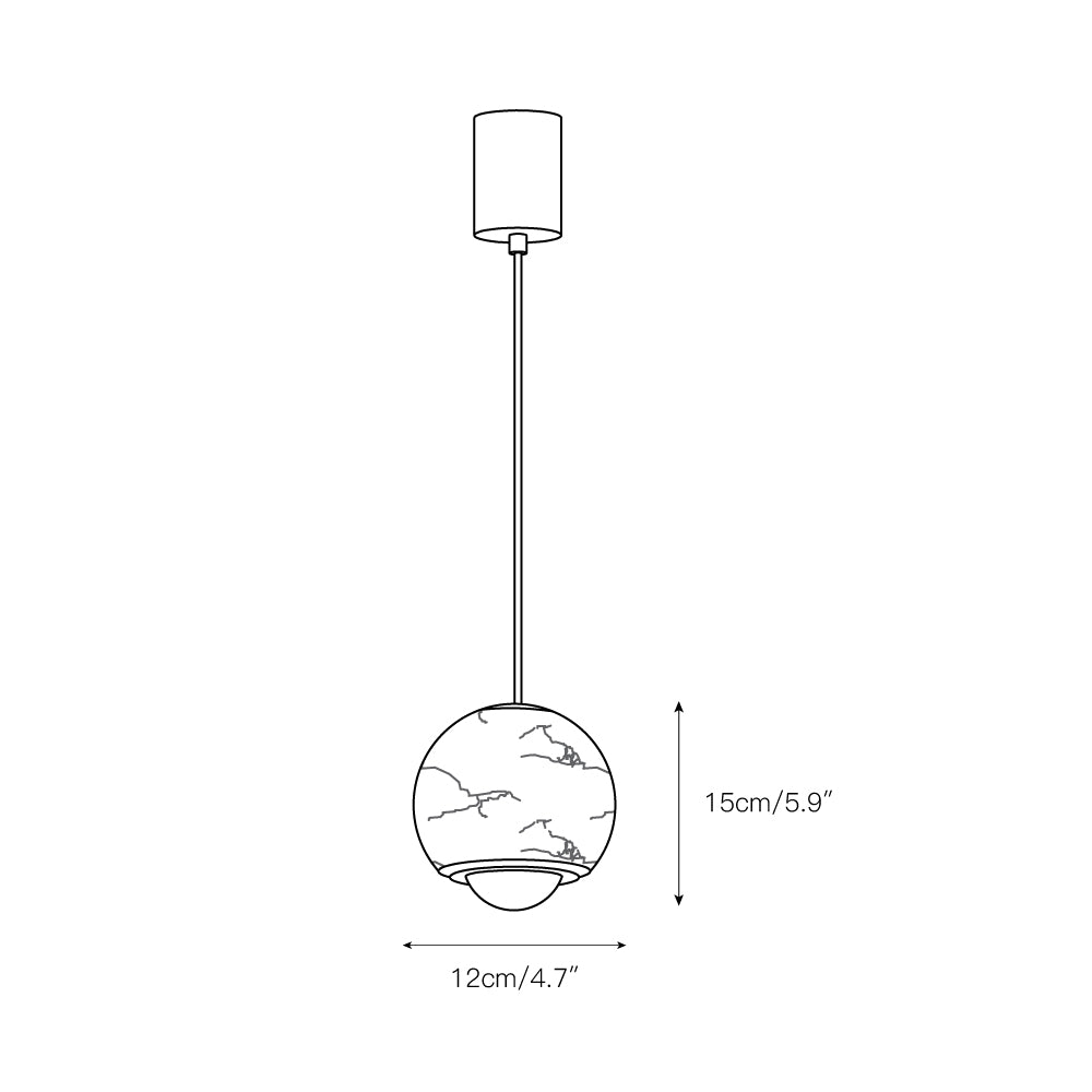 Ferox Alabaster Pendant Light T1646