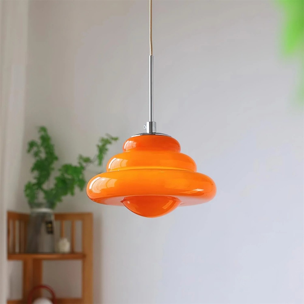 Tiered Pendant Lamp - Modern Glass and Metal for Dining Room S245
