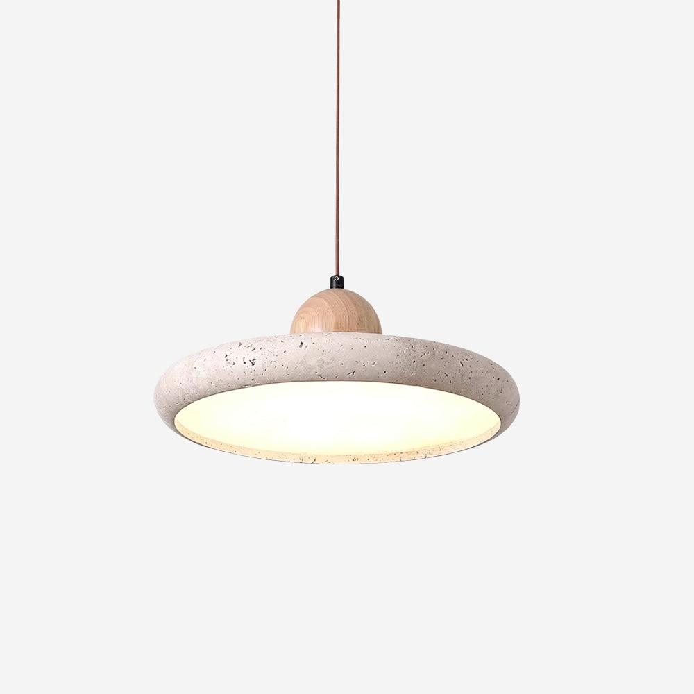 Natural Stone Disc Pendant Light  -  Wooden for Island Ambient Lighting M139
