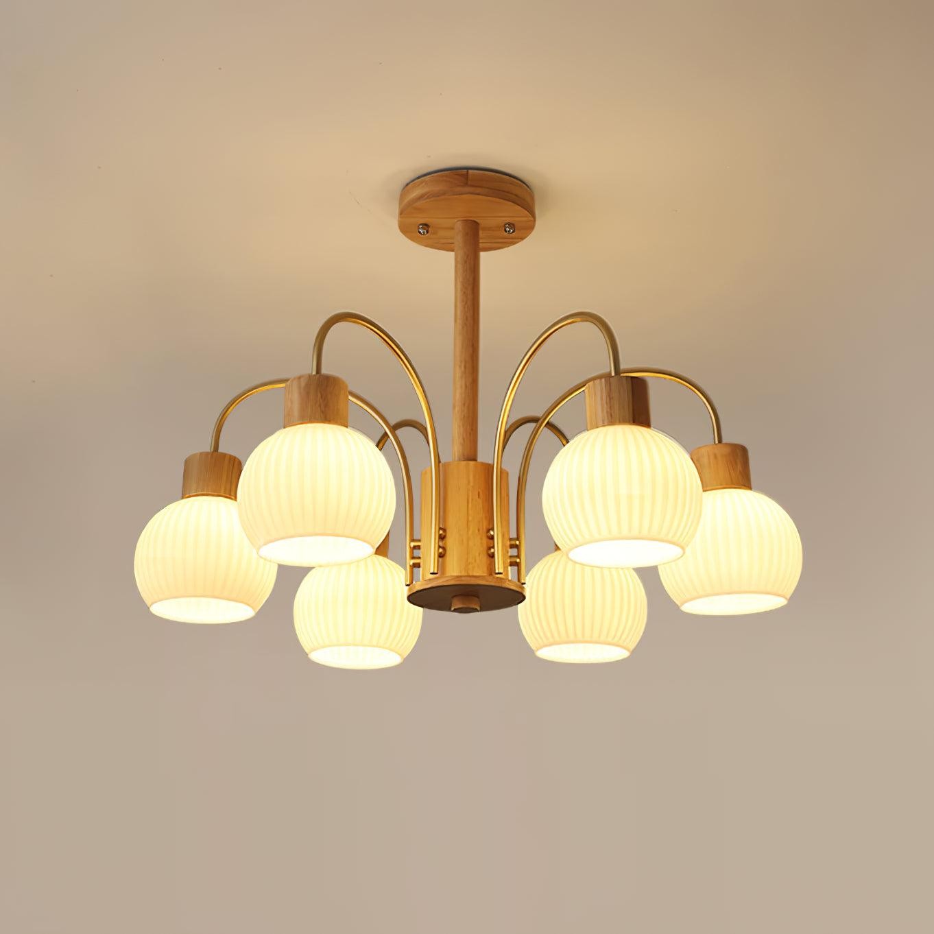 Wabi-sabi Wooden Chandelier M459