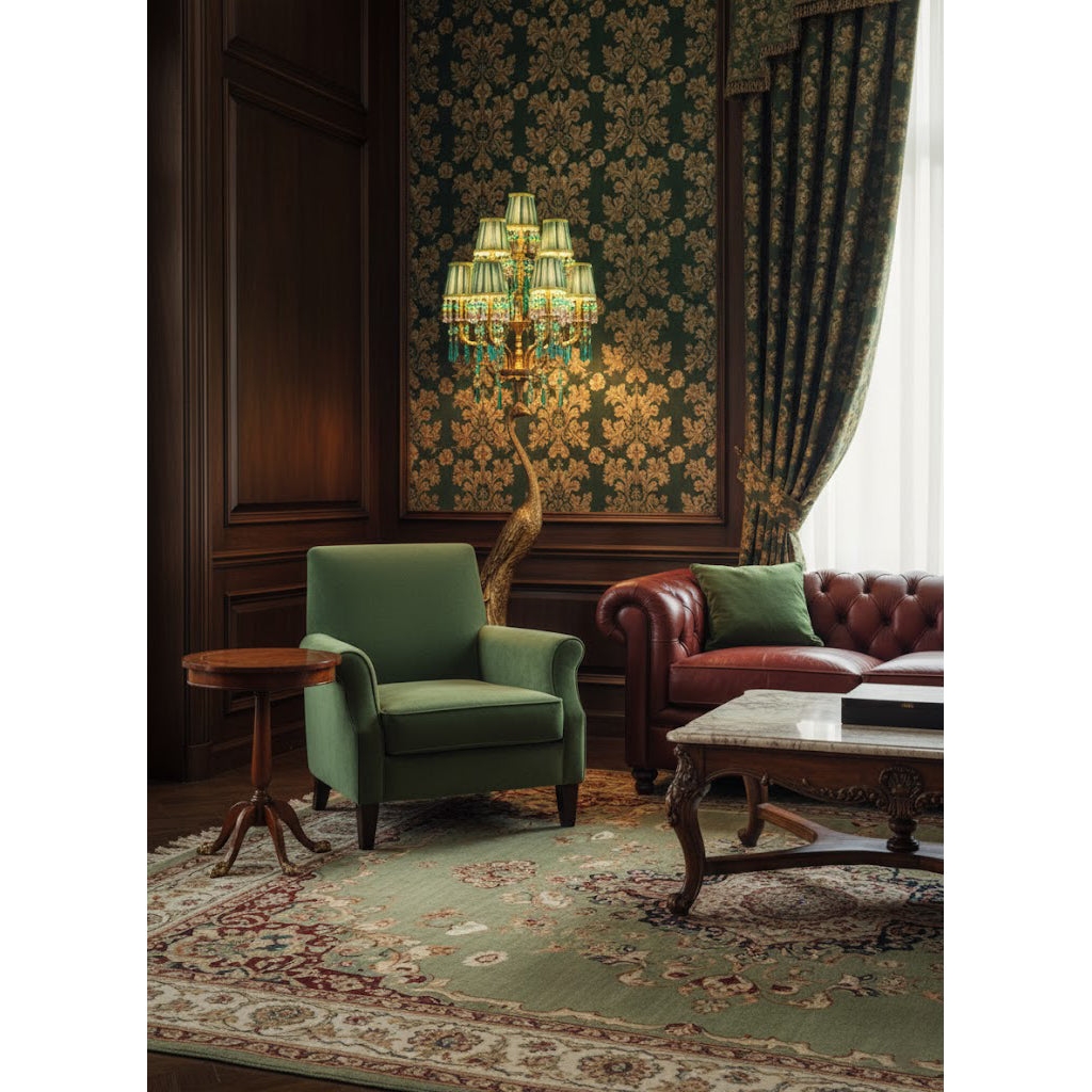 Perky Peacock Floor Lamp T1985