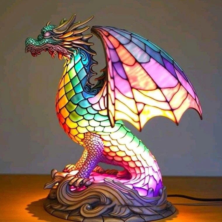 Magical Animal Statue Resin Table Lamp M537