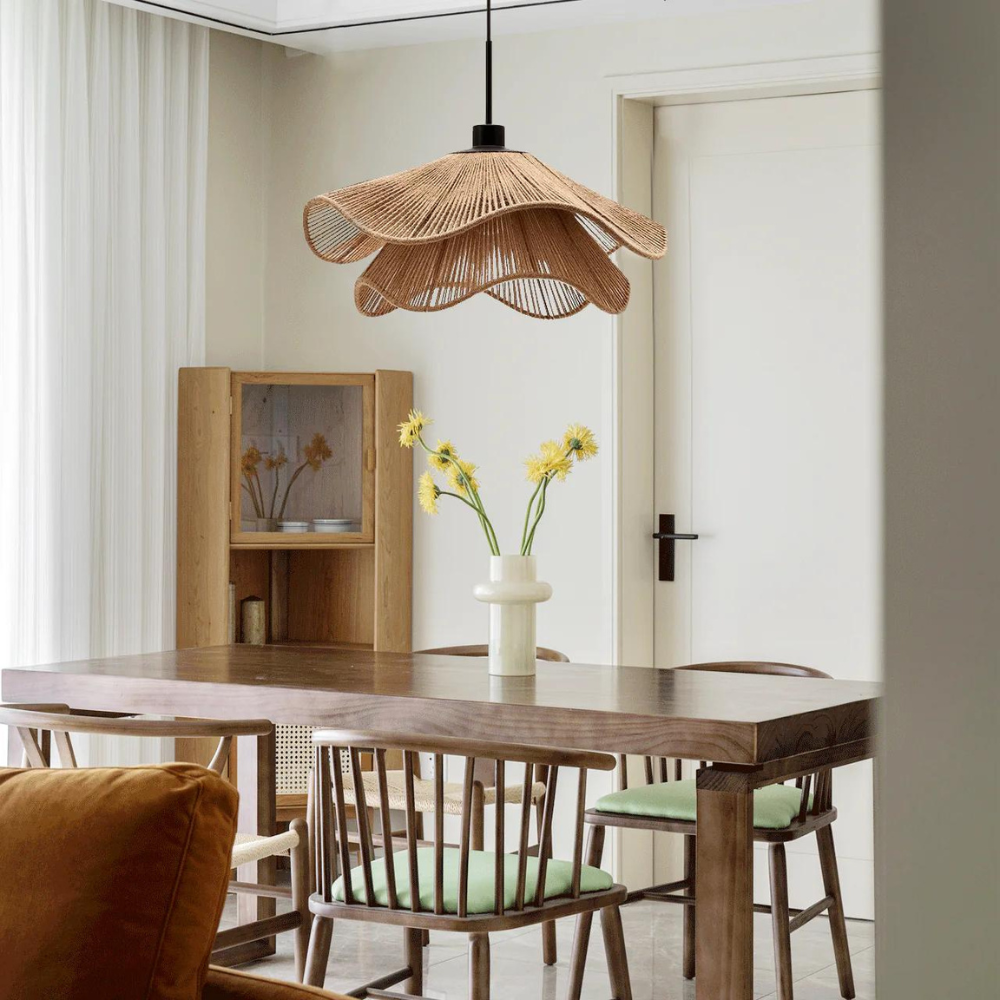 Cape Points Boho Natural Jute Fiber Pendant Light T2062