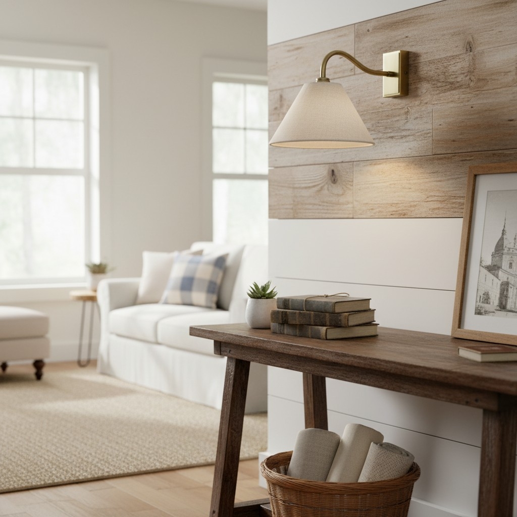 Lumweve Wall Light - Pleated Look Shade Refined Sconce for Corridor and Study T917