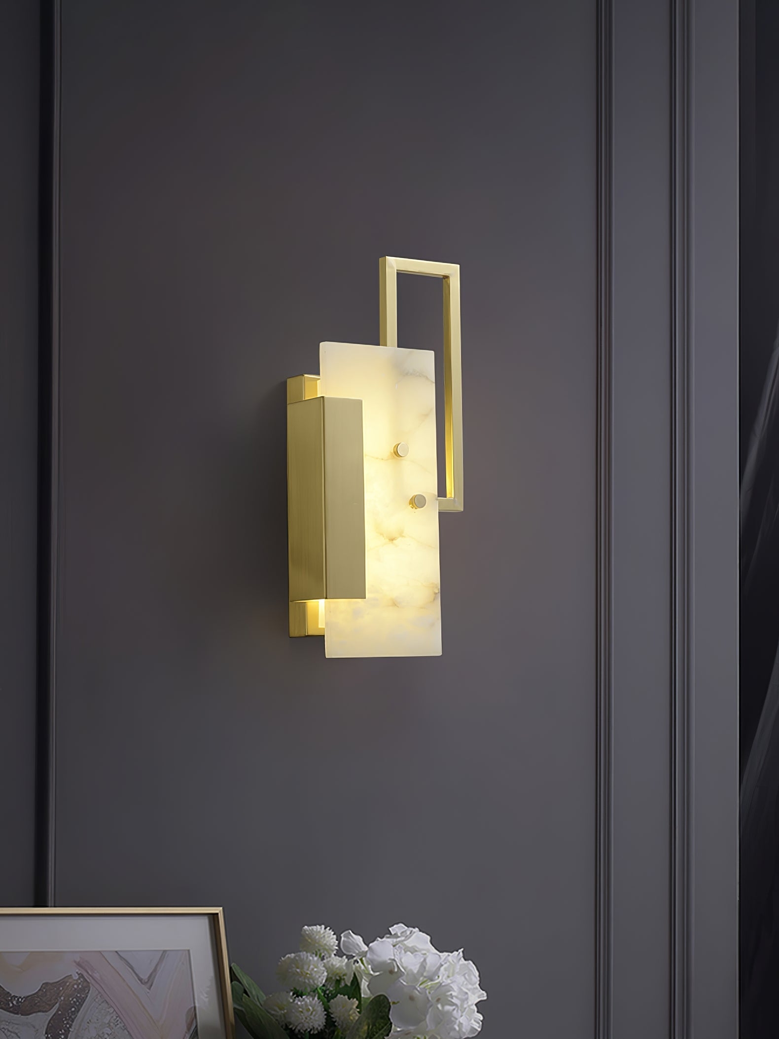 Althea Alabaster Wall Sconce T1620