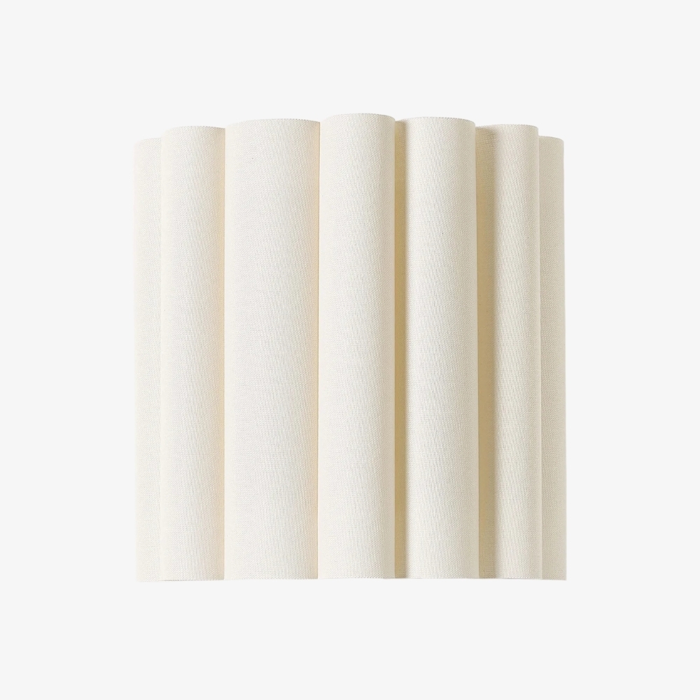 Velura Linen Fold Wall Sconce - Fabric Soft Pleated Design Ambient Lighting for Bedroom or Hallway T803