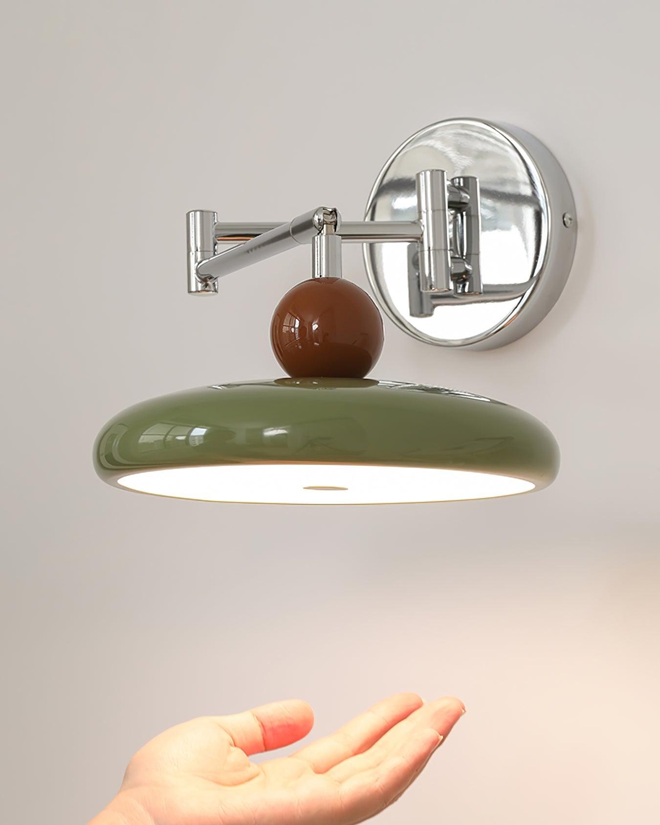 Cream Style Adjustable Swing Arm Disc Reading Wall Lamp M141