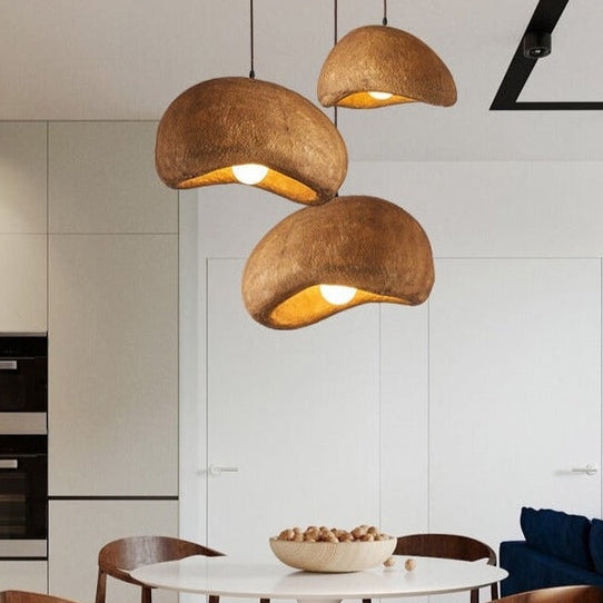 Wabi-Sabi Coffee Cloud Japandi Resin Pendant Light T2048